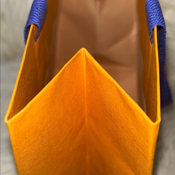 Louis Vuitton Orange Bag with Blue Handles - Picture 8 of 14
